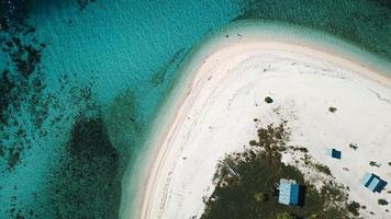 Aerial view of beautiful clear water and island at Labuan Bajo Indonesia photo