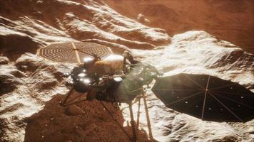 Insight Mars exploring the surface of red planet video