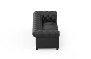 Chesterfield sofa black isolated luxury illustration 3d photo