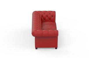 Chesterfield sofa red isolated luxury illustration 3d photo