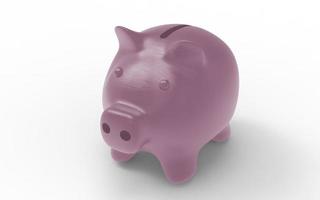 Piggy bank pink to save money economy finance and savings concept 3D illustration photo