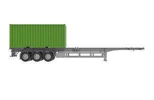 semi trailer truck logo template 3d illustration photo