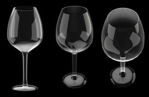 Glass wine cup isolated 3d image illustration photo