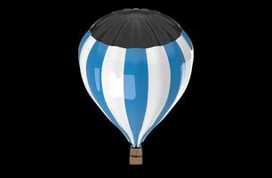 Hot air balloon isolated on white background 3d image illustration photo