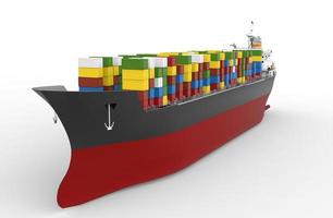 freight ship container isolated 3d illustration photo