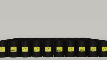 Metallic black oil barrel isolated photo