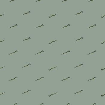 Simple minimalistic style seamless pattern with little worms shapes print. Pale blue-grey background. vector