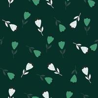 Flower cute seamless pattern. Hand drawn field background. vector