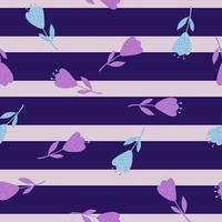 Flower cute seamless pattern. Hand drawn field background. vector