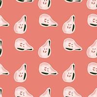 peras de patrones sin fisuras. fruta de fondo dibujada a mano. vector