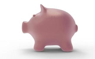 Piggy bank pink to save money economy finance and savings concept 3D illustration photo