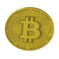 Bitcoin 3d rendering photo