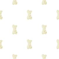 Light tones seamless pattern with dog bones simple ornament. Isolated print. Animal pet design. vector