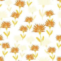 Dandelion cute seamless pattern. Hand drawn meadow background. vector