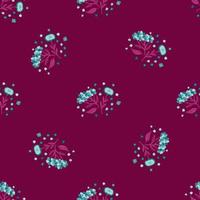 Minimalistic style seamless bright pattern with doodle yarrow shapes. Pink background. vector