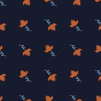 Lily abstract seamless pattern. Hand drawn flower background. vector