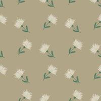 Dandelion cute seamless pattern. Hand drawn meadow background. vector