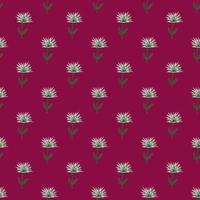 Dandelion cute seamless pattern. Hand drawn meadow background. vector