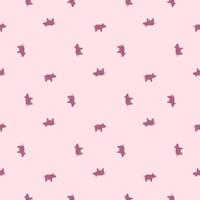 Cute pigs seamless pattern. Background of livestock animals . vector