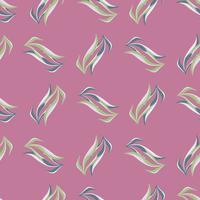 Seamless pattern seaweed on pink background. Marine flora templates for fabric. vector
