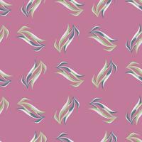 Seamless pattern seaweed on pink background. Marine flora templates for fabric. vector