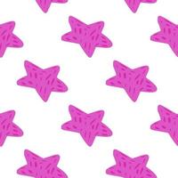 Stars seamless pattern. Hand drawn background celebration. vector