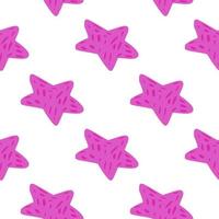 Stars seamless pattern. Hand drawn background celebration. vector