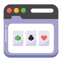 An ace of club card with dollar, flat icon vector