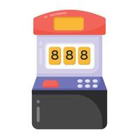 una descarga de icono plano de máquina de juego retro vector