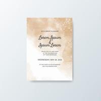 Wedding invitation with abstract watercolor background vector