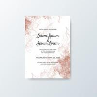 Wedding invitation with abstract watercolor background vector