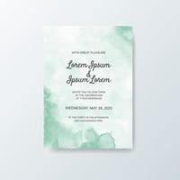 Wedding invitation with abstract watercolor background vector