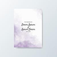 Wedding invitation with abstract watercolor background vector