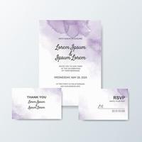 Wedding invitation with abstract watercolor background vector