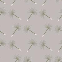 Geometric style seamless pattern with abstract dandelion flower elements ornament. Pale lilac background. vector