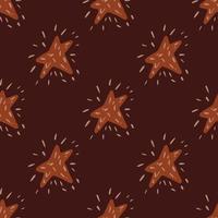 Stars seamless pattern. Hand drawn background space. vector