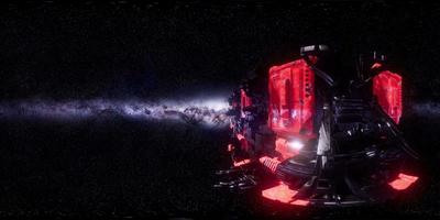 gran nave nodriza alienígena. vr360 realidad virtual video