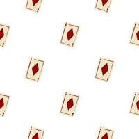 Game cards diamonds seamless pattern. Design gambling. vector