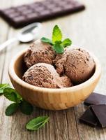 Chocolate ice cream photo