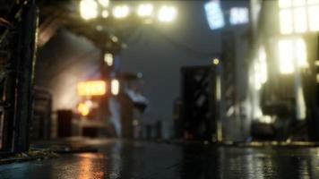 stadsgator i regnet på natten video
