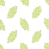 Seamless pattern in minimalistic style with lemon silhouettes. Light pastel tones food vitamin backdrop. vector