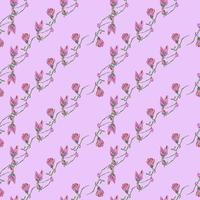 Seamless pattern Magnolias on bright pink background. Beautiful ornament with spring flowers. vector