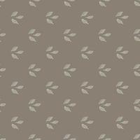 Seamless pattern cardamom on pastel brown background. Cute plant sketch ornament. Geometrical texture template for fabric. vector