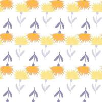 Dandelion cute seamless pattern. Hand drawn meadow background. vector