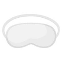 Sleep mask color white on white background. Face mask for sleeping human isolated in flat style vector