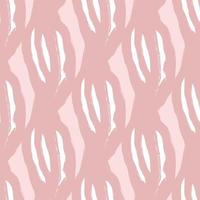 Spring abstract seamless pattern in pink pastel tones with leaves silhouettes. Botanic nature artwork. vector
