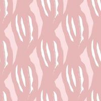 Spring abstract seamless pattern in pink pastel tones with leaves silhouettes. Botanic nature artwork. vector