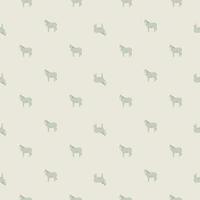 Seamless pattern of donkey. Domestic animals on colorful background. Vector illustration for textile.