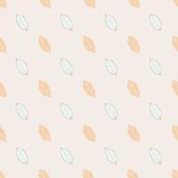 Pastel tones seamless pattern with pale pink lemon fruit silhouettes. Light background. Simple print. vector