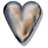 ilustración de corazón de plata vector